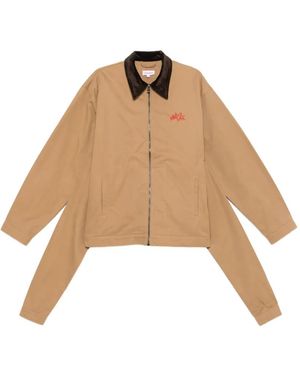 Charles Jeffrey Corduroy-Collar Jacket - Natural