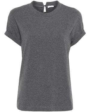 Brunello Cucinelli ビーズディテール Tシャツ - グレー