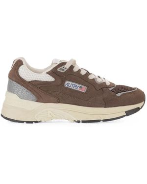 Autry Hyperway Suede Mesh Trainers - Brown