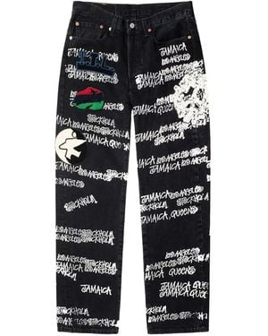 DENIM TEARS X Stussy X Our Legacy Straight-Leg Jeans - Blue