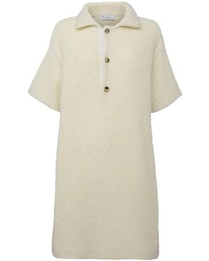 JW Anderson Strickkleid Mit Logo-Schild - Natur