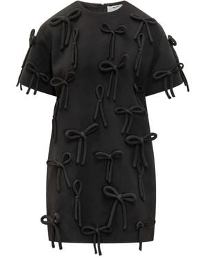 MSGM Bow-Embellished Dress - Black