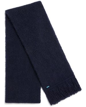 Alanui A Finest Ribbed Fringed Scarf - Blue