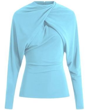 16Arlington Alcide Draped Twist Top - Blue