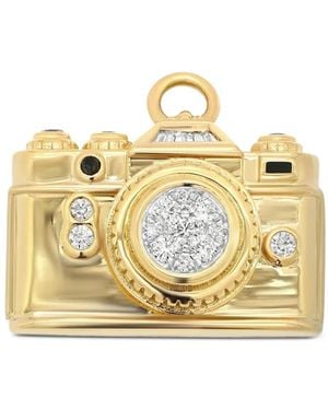 Sara Weinstock 18K Papua Camera-Shape Diamond Charm - Metallic