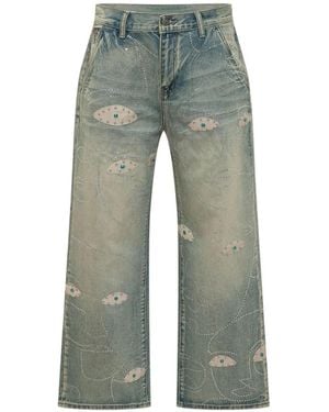 Kidsuper Appliqué Embellished Jeans - Green