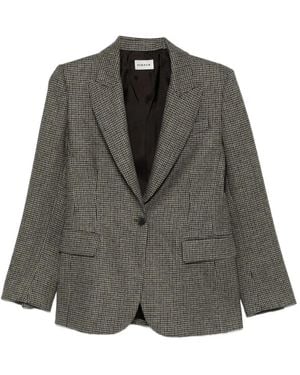 P.A.R.O.S.H. Houndstooth Single-Breasted Blazer - Gray