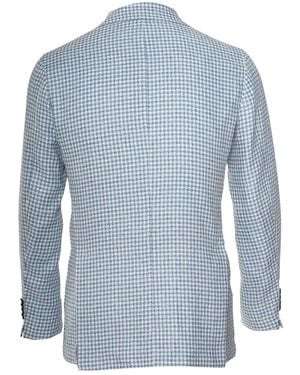 Sartorio Napoli Houndstooth Blazer - Blue