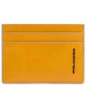 Piquadro Leather Cardholder - Orange