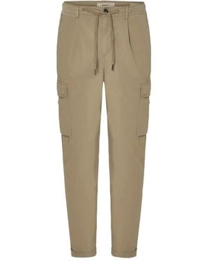 40 Weft Plissierte Tapered-Hose - Natur