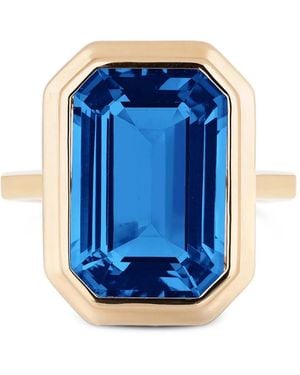 Goshwara Bague Manhattan London À Topaze Bleue - Blue
