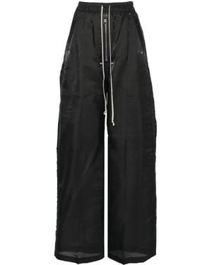 Rick Owens Pressed-Crease Trousers - Black
