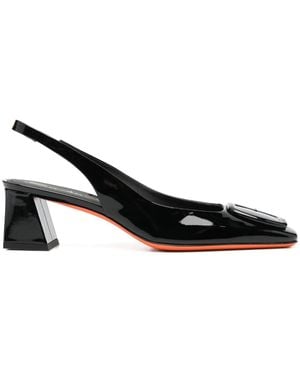 Santoni Pumps Con Cinturino Posteriore - Nero