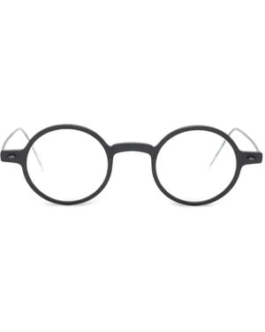Lindberg Round Metal Frames Glasses - Black