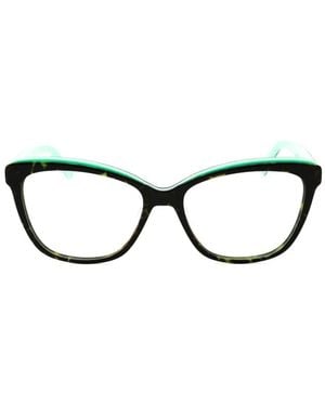 Fila Tortoiseshell-Effect Cat-Eye-Frame Glasses - Black