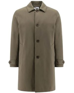 Aspesi Perfetto Button-Fastening Long-Sleeve Coat - Green