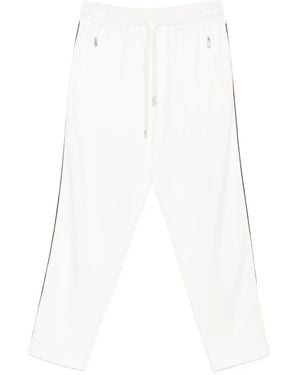 Eleventy Pantalones De Chándal Con Rayas Laterales - Blanco