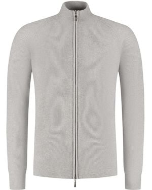 Doriani Gerippter Cardigan - Grau