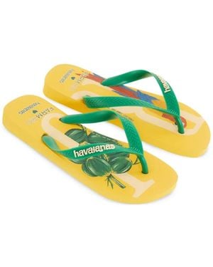 FARM Rio X Havaianas Parrot-Print Flip-Flops - Yellow