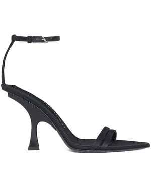 The Attico 95Mm Ankle-Strap Pointed-Toe Sandals - Black