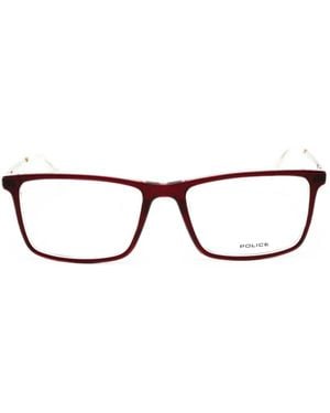 Police Rectangle-Frame Glasses - Black