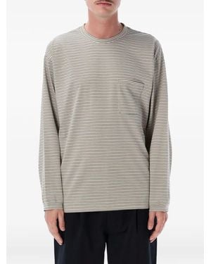 Still By Hand Striped Long-Sleeve T-Shirt - Grey