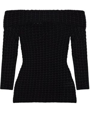 Isabel Marant Off-shoulder Knitted Top - ブラック