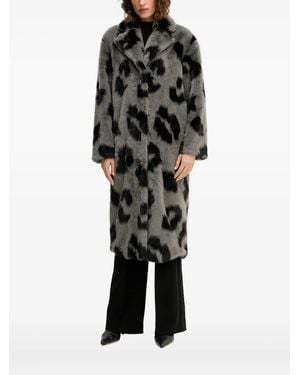 Silvian Heach Mantel Mit Leoparden-Print - Schwarz