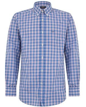 Paul & Shark Check-Pattern Button-Down Shirt - Blue