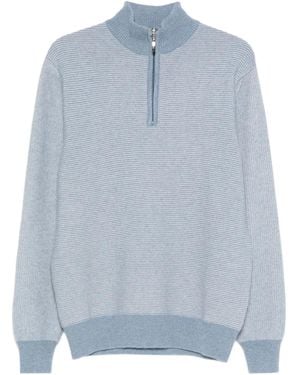 Doriani ジップ リブセーター - ブルー