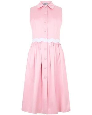Moschino Pleated Sleeveless Mini Dress - Pink