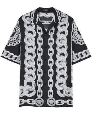 Versace Short Sleeve Shirts - Black