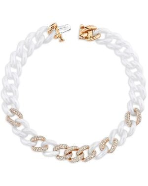 SHAY Medium Diamond Cable-Link Bracelet - White