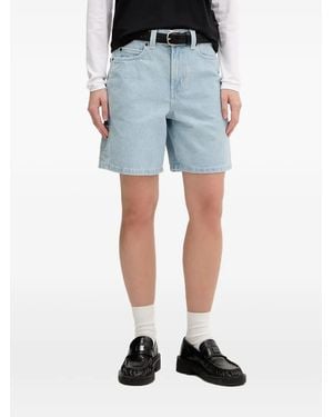 Dickies 993 Logo-Patch Denim Shorts - Blue