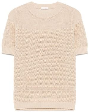 Zanone Knitted T-Shirt - Natural