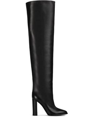 Le Silla 110Mm Elsa Block-Heel Leather Boots - Black