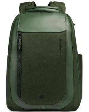 Piquadro Textured Laptop Backpack - Green
