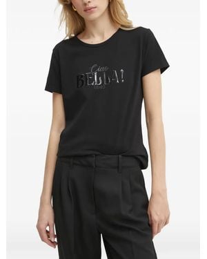 Liu Jo T-Shirt Mit Logo-Detail - Schwarz