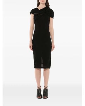 Givenchy Asymmetric Wrap Dress - Black
