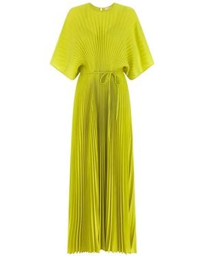 Twinset Robe Plissée À Coupe Longue - Yellow
