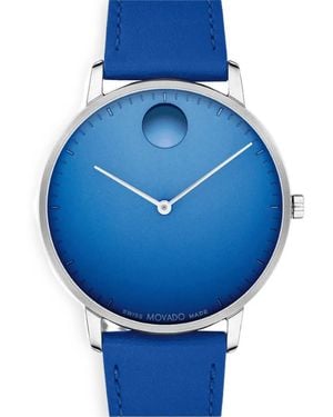 Movado Face 41Mm Watch - Blue
