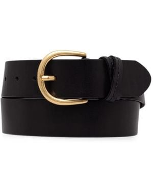 Marc O' Polo Buckle-Fastening Leather Belt - Black