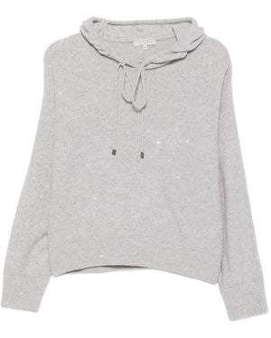 Antonelli Sudadera Con Capucha Y Lentejuelas - Blanco