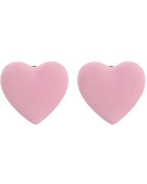 Moschino Heart-Shaped Earrings - Pink