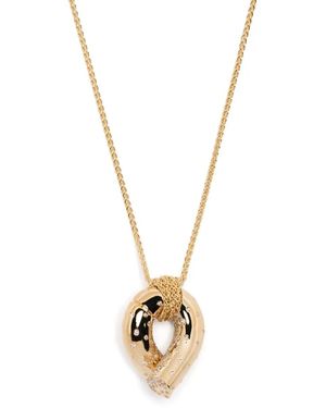 Tabayer 18Kt Oera Gelbgoldhalskette Mit Einem Diamanten - Mettallic