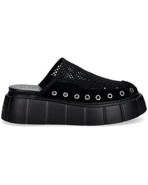 Inuikii Matilda Eyelet-Embellished Mules - Black