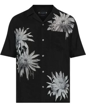 AllSaints Floral-Print Shirt - Black