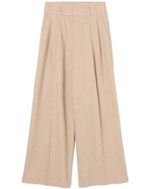 James Perse Belt-Loop Pleated Trousers - Natural