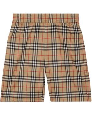Burberry Shorts A Quadri - Multicolore