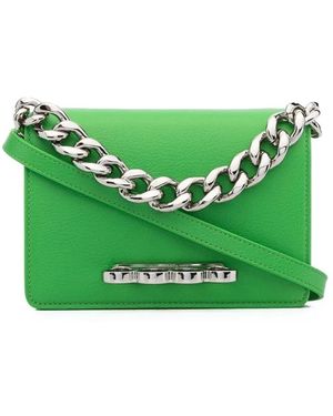 McQueen Borsa a tracolla Four Ring - Verde